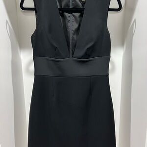Elizabeth and James Classic Black V-Neck Dress
